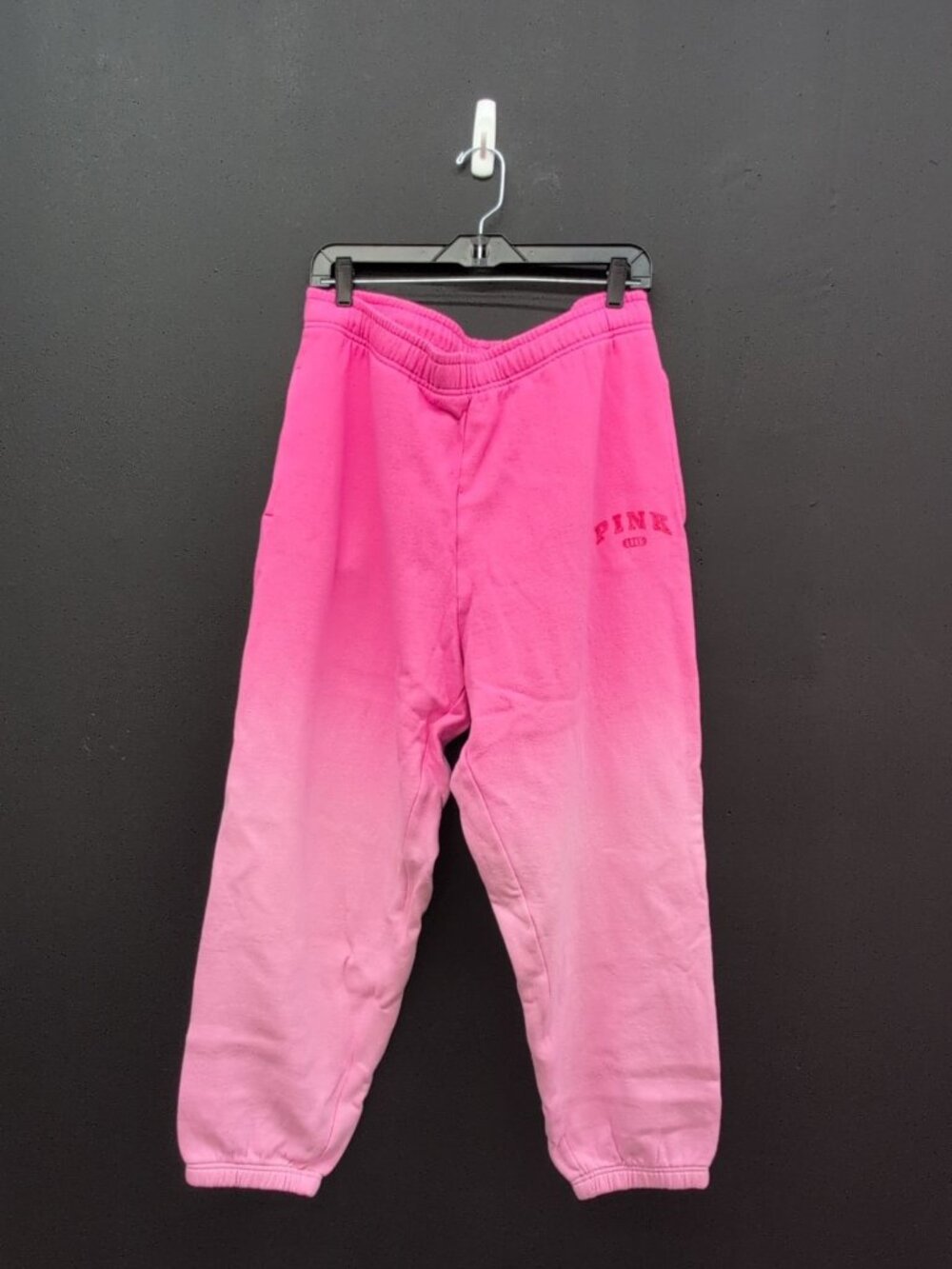Victoria Secret Pink Ivy Fleece Campus Sweatpants Size Large Pink